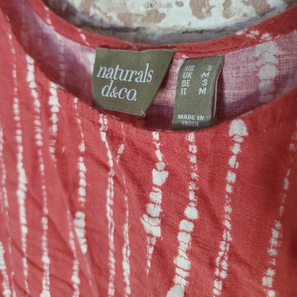 Tie dye linen peplum top - Picture 3 of 5